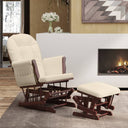 vidaXL Recliner with Footstool Fabric Light Pink