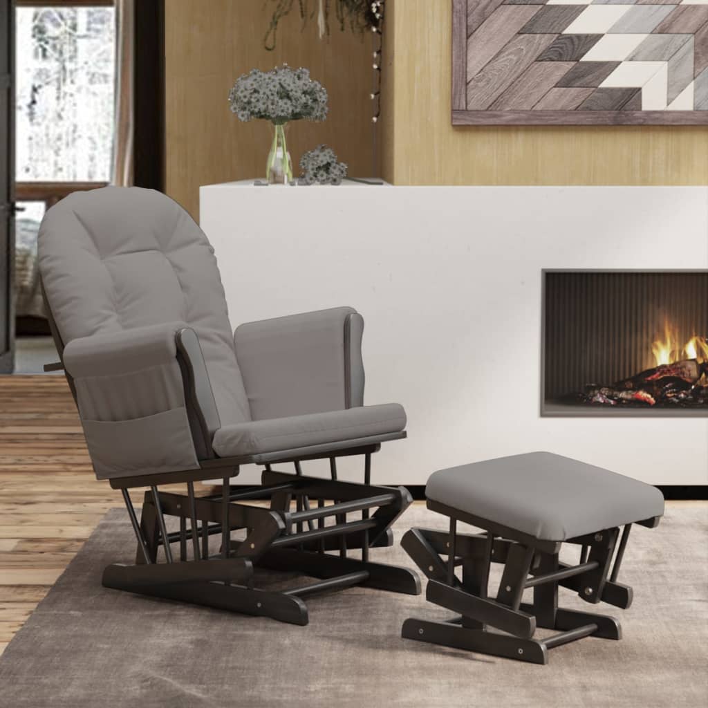 vidaXL Recliner with Footstool Fabric Light Pink