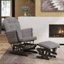 vidaXL Recliner with Footstool Fabric Light Pink