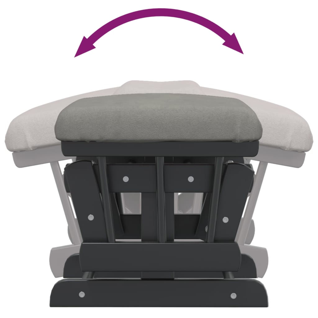 vidaXL Recliner with Footstool Fabric Light Pink