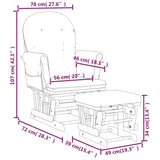 vidaXL Recliner with Footstool Fabric Light Pink