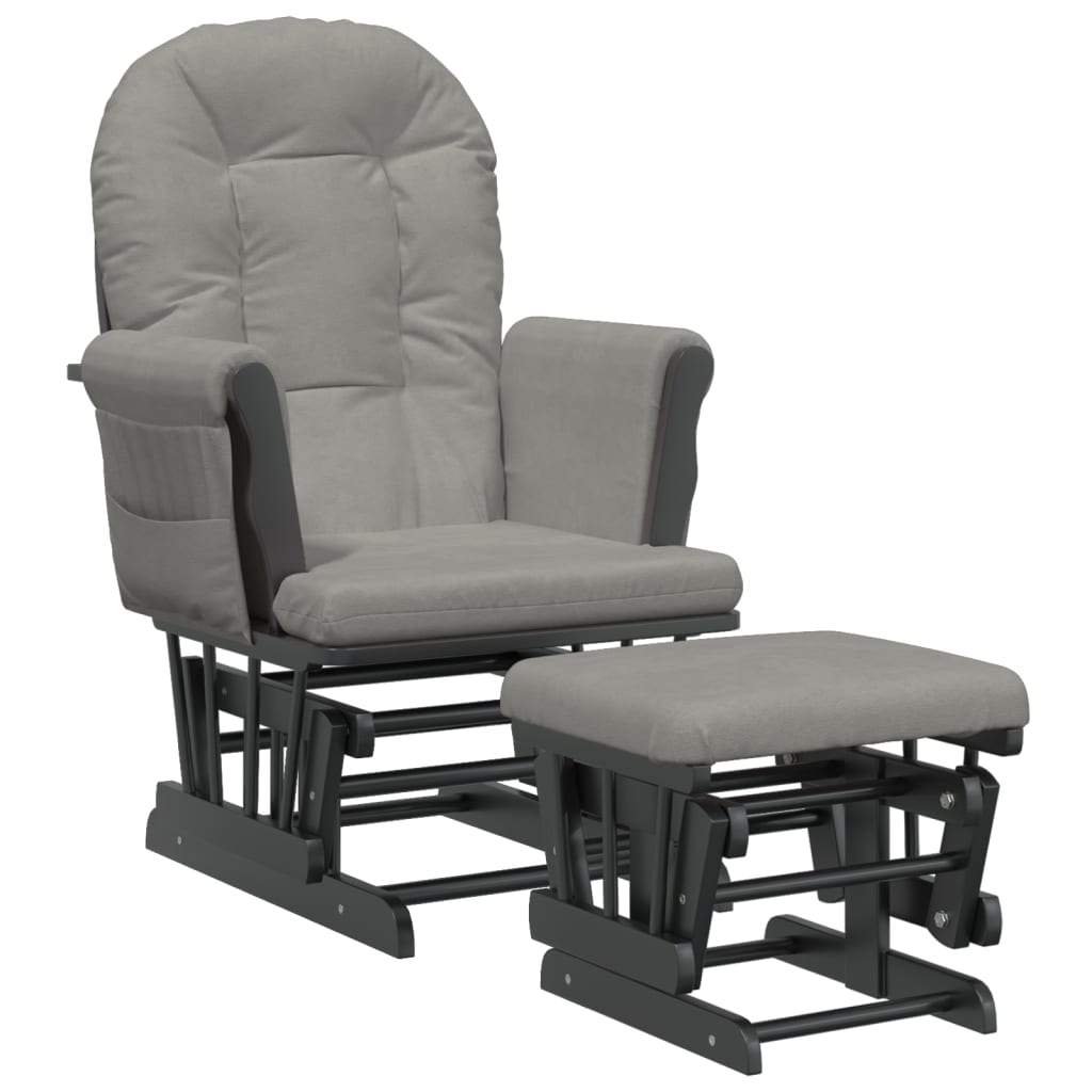vidaXL Recliner with Footstool Fabric Light Pink