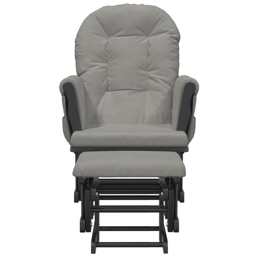 vidaXL Recliner with Footstool Fabric Light Pink