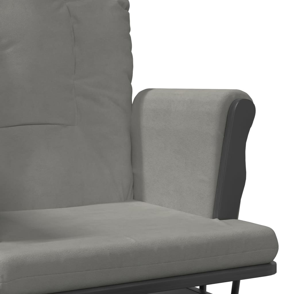 vidaXL Recliner with Footstool Fabric Light Pink