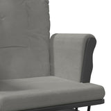 vidaXL Recliner with Footstool Fabric Light Pink