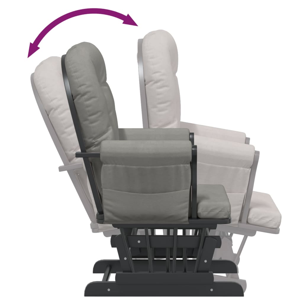 vidaXL Recliner with Footstool Fabric Light Pink