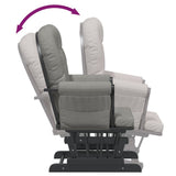 vidaXL Recliner with Footstool Fabric Light Pink