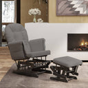 vidaXL Recliner with Footstool Fabric Light Pink
