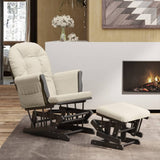 vidaXL Recliner with Footstool Fabric Light Pink