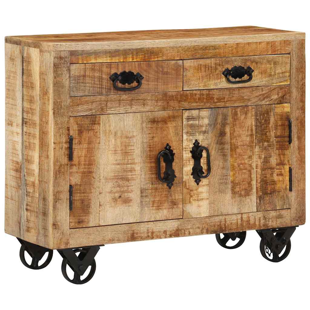 vidaXL Sideboard with 2 Drawers and 1 Compartment Rough Mango Wood