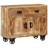 vidaXL Sideboard with 2 Drawers and 1 Compartment Rough Mango Wood