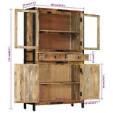 vidaXL Hoge kast 100x40x175 cm massief acaciahout