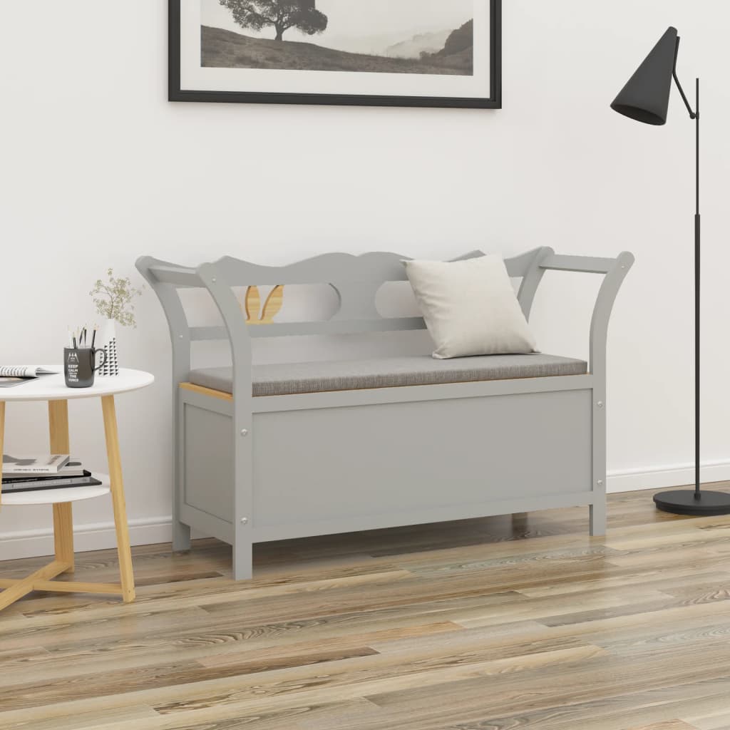 vidaXL Bankje 107x45x75,5 cm massief vurenhout wit