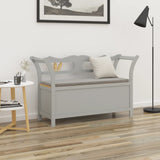 vidaXL Bankje 107x45x75,5 cm massief vurenhout wit