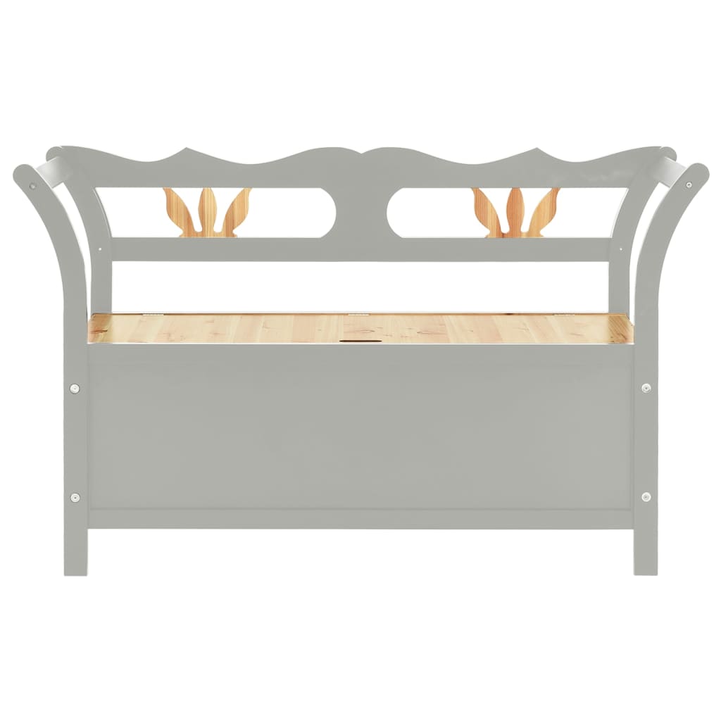 vidaXL Bankje 107x45x75,5 cm massief vurenhout wit