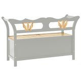 vidaXL Bankje 107x45x75,5 cm massief vurenhout wit