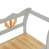 vidaXL Bankje 107x45x75,5 cm massief vurenhout wit