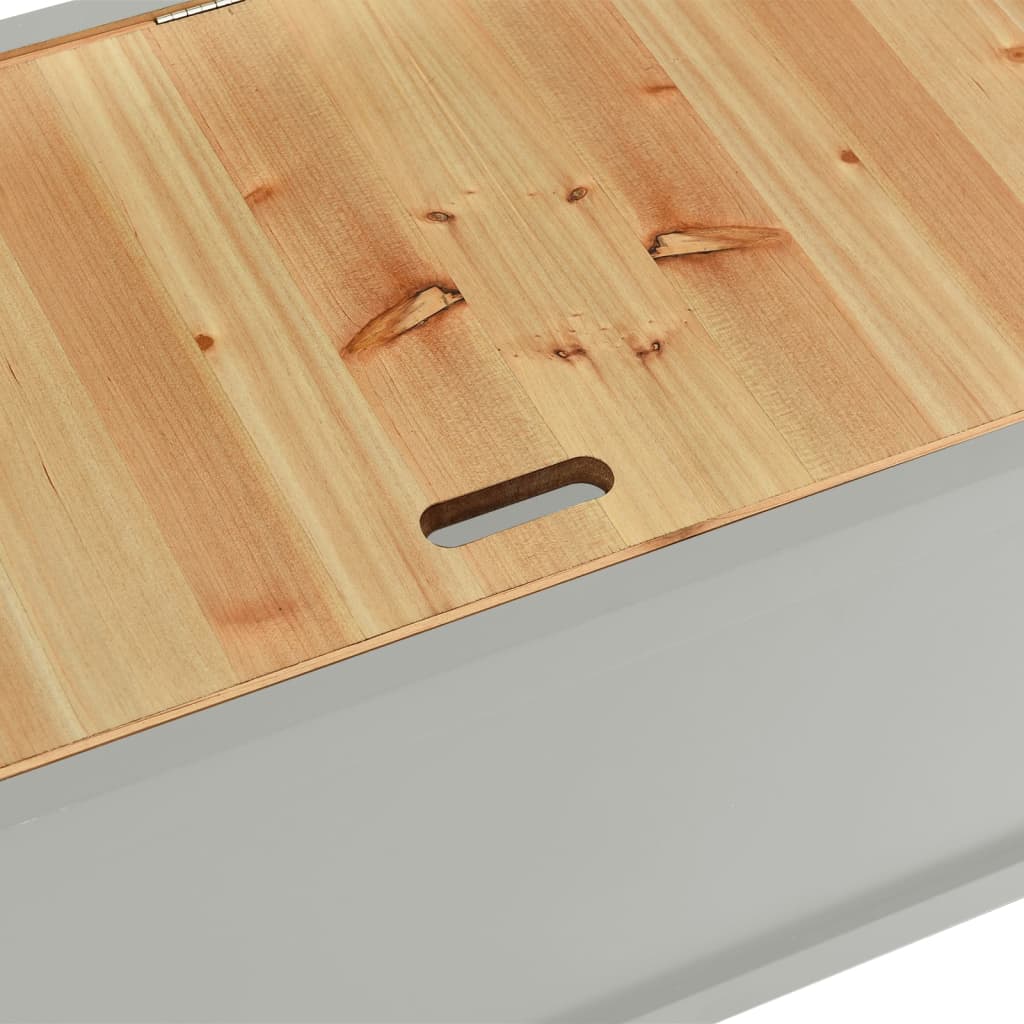 vidaXL Bankje 107x45x75,5 cm massief vurenhout wit