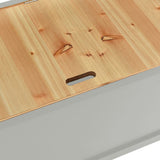 vidaXL Bankje 107x45x75,5 cm massief vurenhout wit