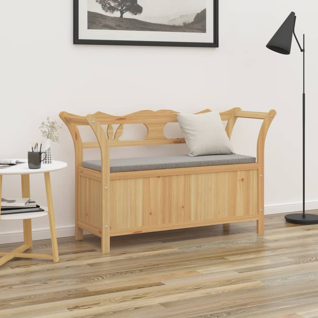vidaXL Bankje 107x45x75,5 cm massief vurenhout wit