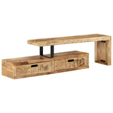 vidaXL Tv-meubel (118-200) x 30 x 40 cm massief hout gerecycled