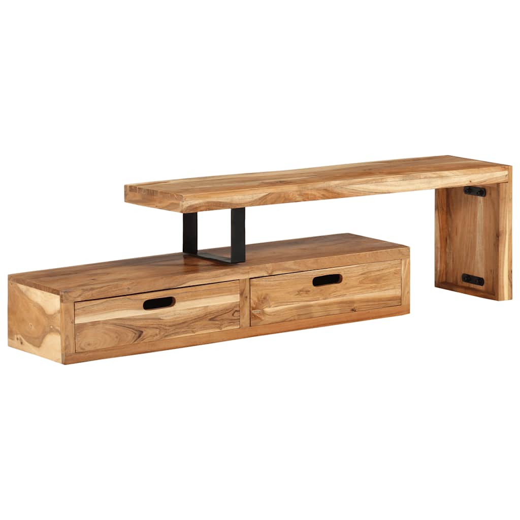vidaXL Tv-meubel (118-200) x 30 x 40 cm massief hout gerecycled