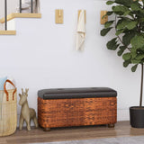 vidaXL Opbergbankjes 2 st met grijs kussen 69 cm kattenstaart