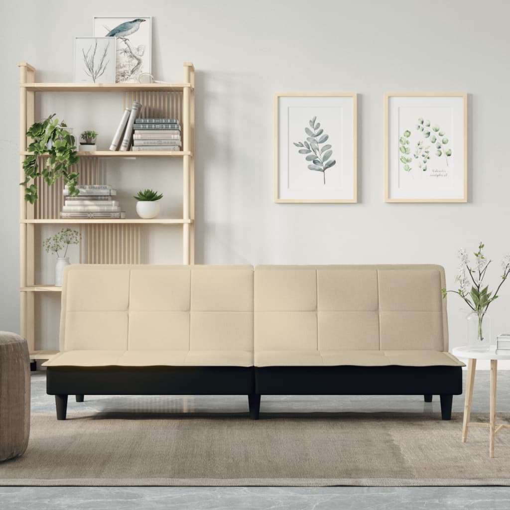 vidaXL Slaapbank stof lichtgrijs