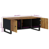 vidaXL Coffee Table 100x54x40 cm Solid Mango Wood and Engineered Wood