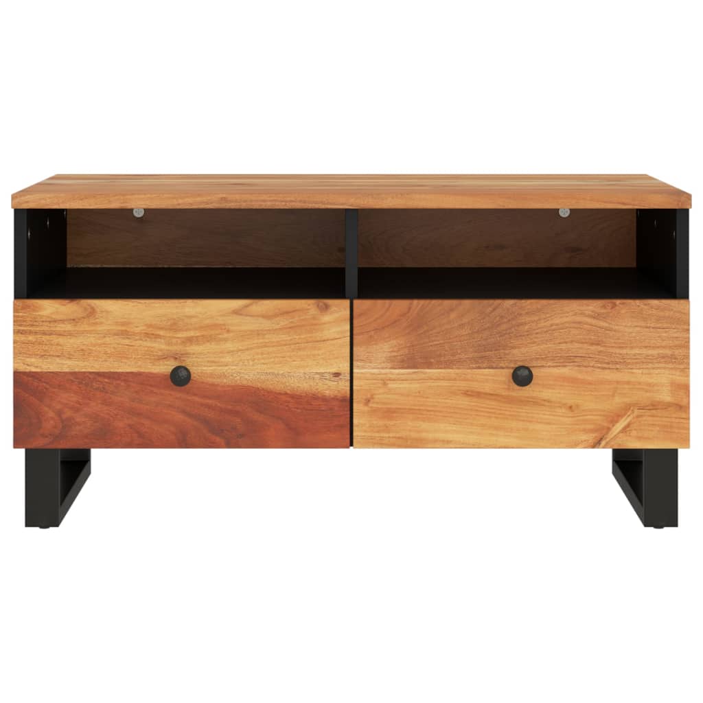 vidaXL Salontafel 80x54x40 cm massief mangohout en bewerkt hout
