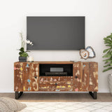 vidaXL Tv-meubel 105x33,5x46 cm massief mangohout en bewerkt hout
