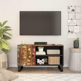 vidaXL Tv-meubel 80x33x46 cm massief mangohout en bewerkt hout