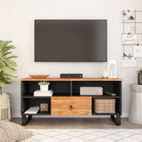vidaXL Tv-meubel 100x33x46 cm massief mangohout en bewerkt hout