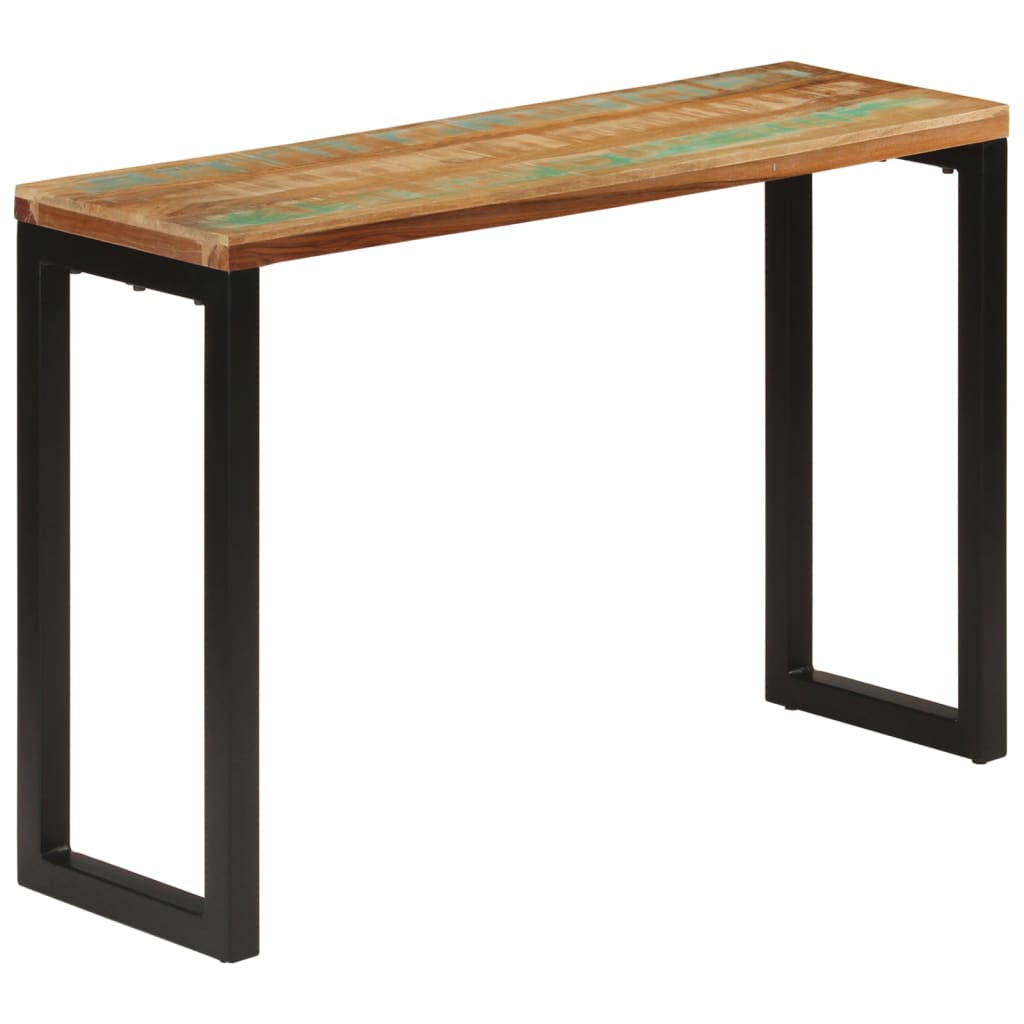 vidaXL Wandtafel met stalen poten massief hout