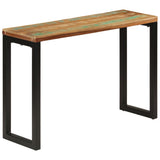 vidaXL Wandtafel met stalen poten massief hout