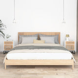 vidaXL Nachtkastje 40x30x55,5 cm bewerkt hout en ijzer wit