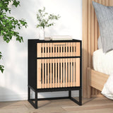 vidaXL Nachtkastje 40x30x55,5 cm bewerkt hout en ijzer wit