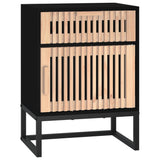 vidaXL Nachtkastje 40x30x55,5 cm bewerkt hout en ijzer wit