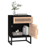 vidaXL Nachtkastje 40x30x55,5 cm bewerkt hout en ijzer wit