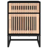 vidaXL Nachtkastje 40x30x55,5 cm bewerkt hout en ijzer wit