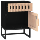 vidaXL Nachtkastje 40x30x55,5 cm bewerkt hout en ijzer wit