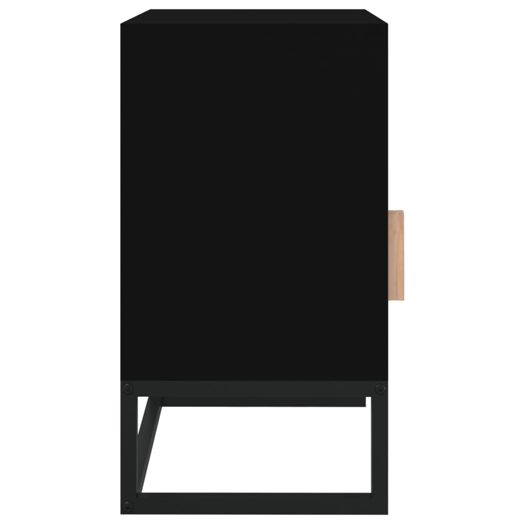 vidaXL Nachtkastje 40x30x55,5 cm bewerkt hout en ijzer wit