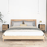 vidaXL Nachtkastje 40x30x55,5 cm bewerkt hout en ijzer wit
