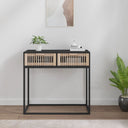 vidaXL Console table 80x30x75 cm engineered wood and iron white