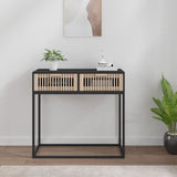 vidaXL Console table 80x30x75 cm engineered wood and iron white