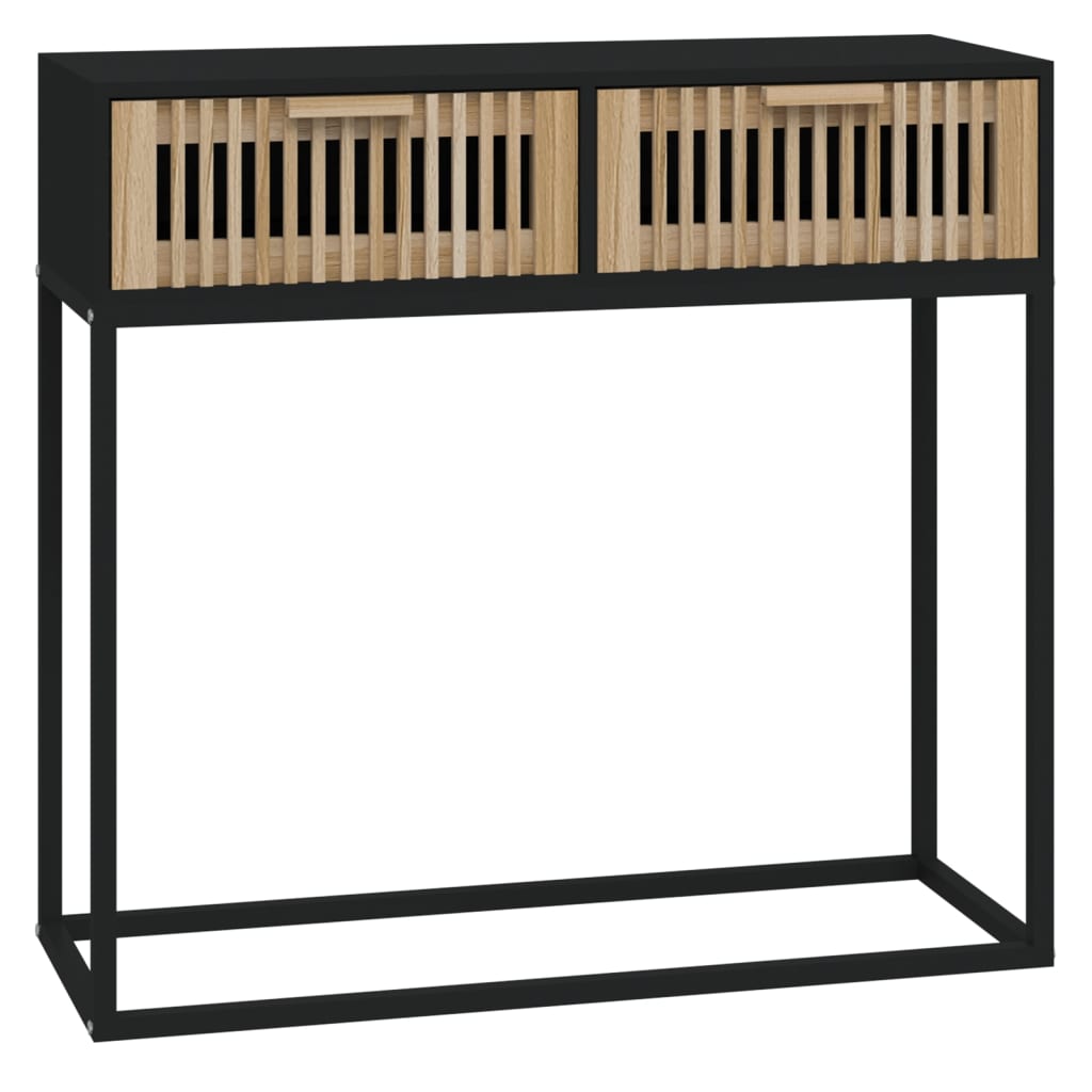 vidaXL Console table 80x30x75 cm engineered wood and iron white
