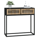vidaXL Console table 80x30x75 cm engineered wood and iron white