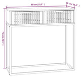 vidaXL Console table 80x30x75 cm engineered wood and iron white