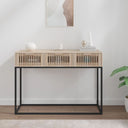vidaXL Wandtafel 105x30x75 cm bewerkt hout en ijzer wit