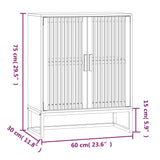 vidaXL Dressoir 60x30x75 cm bewerkt hout wit